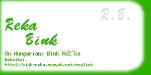 reka bink business card